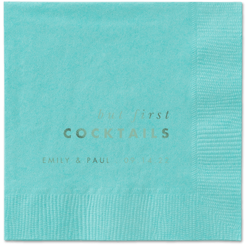 But First Napkin, Green, Aqua, sage