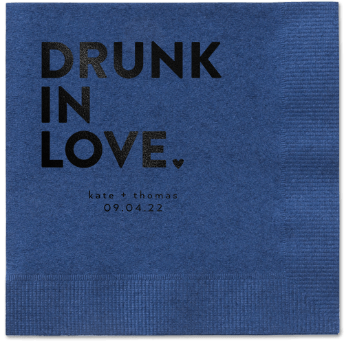 Drunk in Love Napkin, Black, Navy