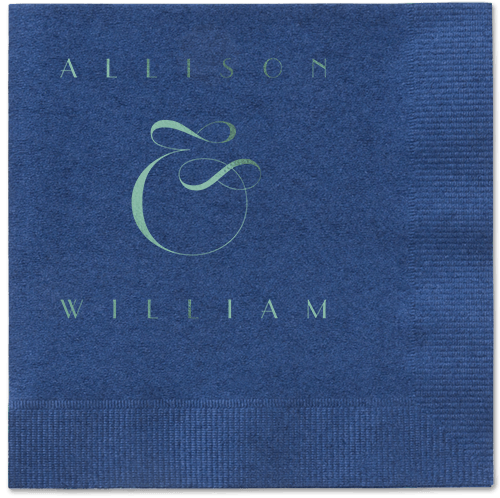 Nouveau Connection Napkin, Green, Navy, sage