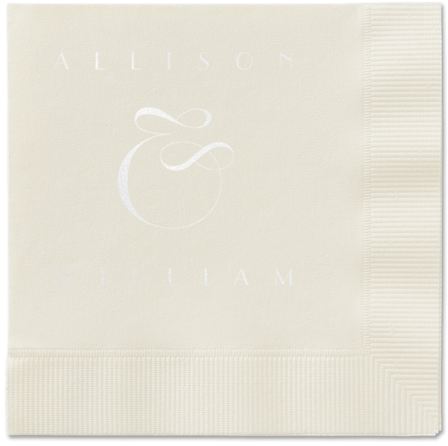 Nouveau Connection Napkin, White, Ecru, white