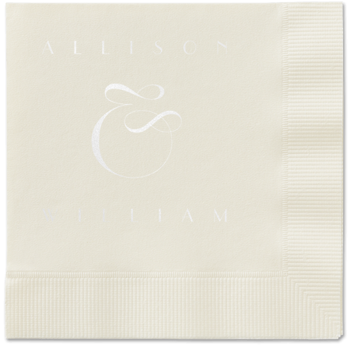 Nouveau Connection Napkin, White, Ecru