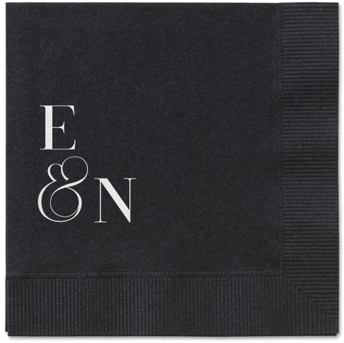 Arched Rehearsal Napkin, White, Black, white