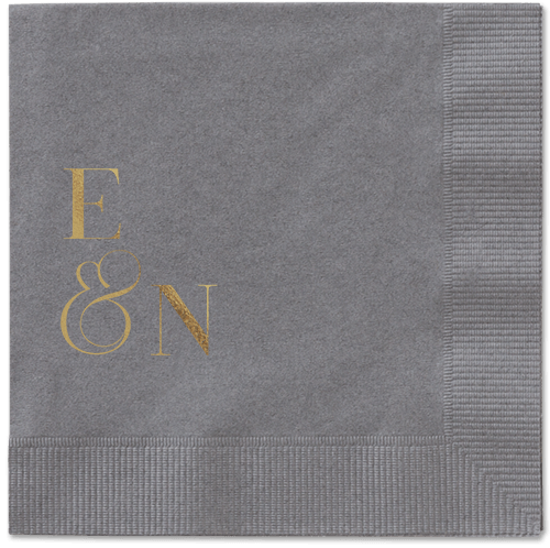 Arched Rehearsal Napkin, Yellow, Pewter