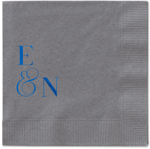 Arched Rehearsal Napkin, Blue, Pewter