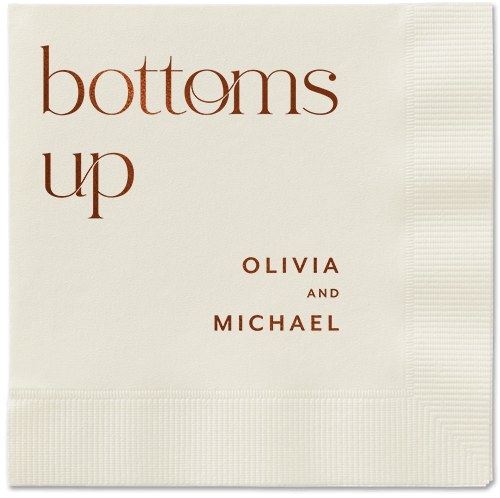 Modern Dining Napkin, Brown, Ecru, mocha