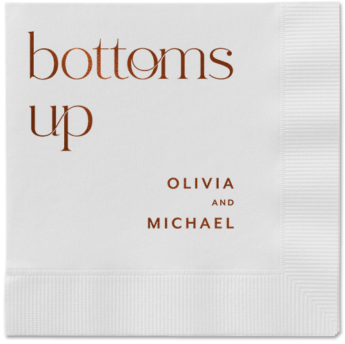 Modern Dining Napkin, Brown, White, mocha