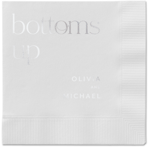 Modern Dining Napkin, Grey, White