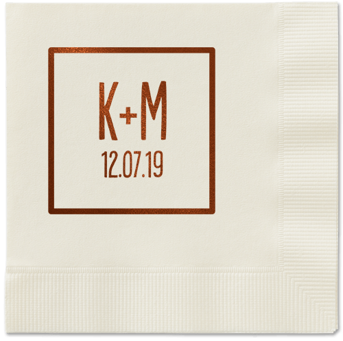 Boxed Bliss Napkins, Brown, Ecru, Mocha