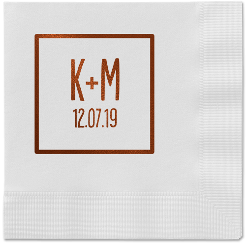 Boxed Bliss Napkins, Brown, White, Mocha