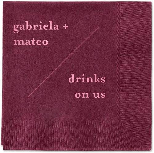 Modern Stylings Napkin, Pink, Berry