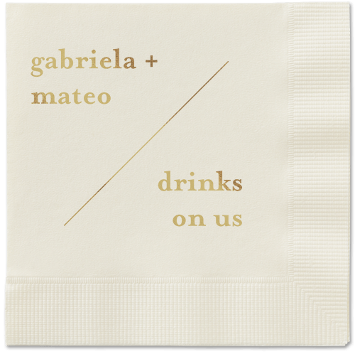 Modern Stylings Napkin, Yellow, Ecru, gold