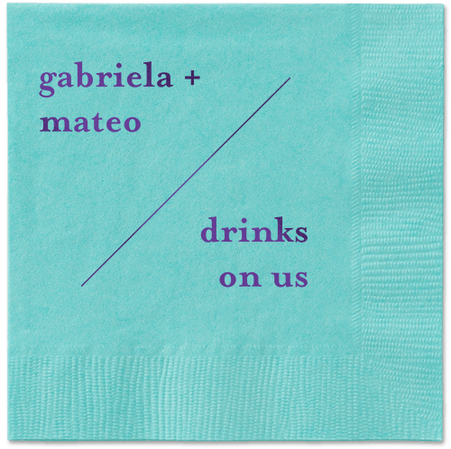 Modern Stylings Napkin, Purple, Aqua, purple