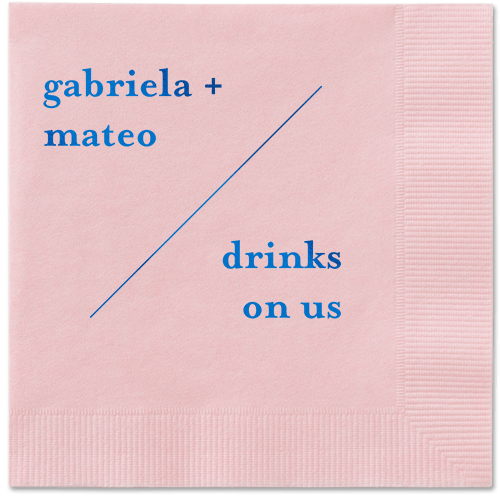 Modern Stylings Napkin, Blue, Blush, royal