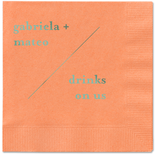 Modern Stylings Napkin, Green, Coral, sage