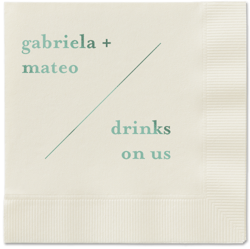 Modern Stylings Napkin, Green, Ecru