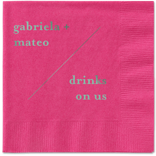 Modern Stylings Napkin, Green, Magenta