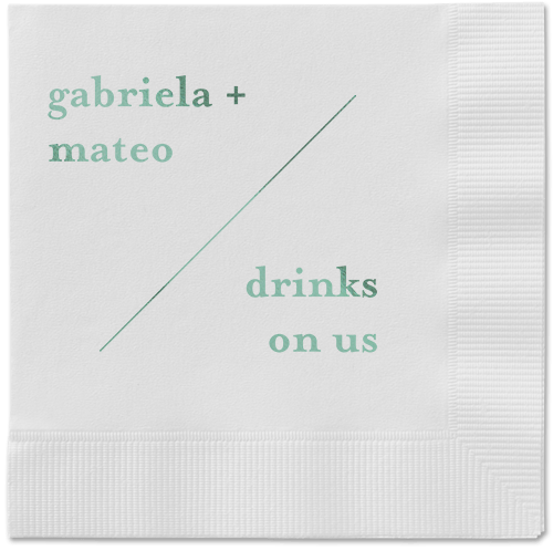 Modern Stylings Napkin, Green, White