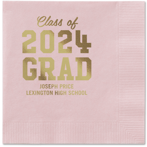 Collegiate Celebration Napkin, Yellow, Blush