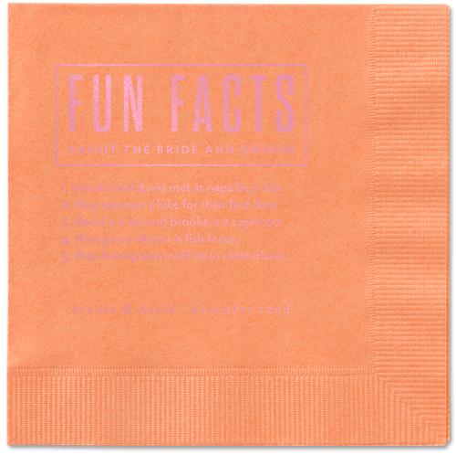 Cherished Chapters Napkins, Pink, Coral