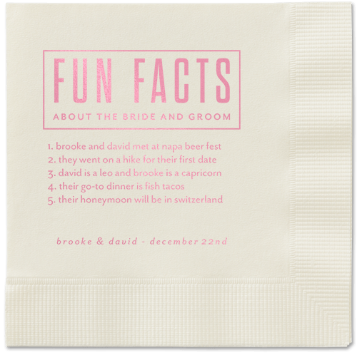 Pink Wedding Napkins