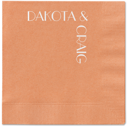 Enchanted Event Napkin, White, Coral, white