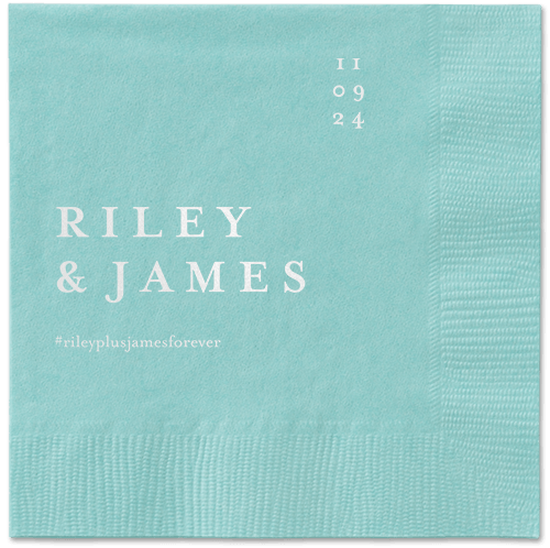 Weathered Wash Napkin, White, Aqua, white