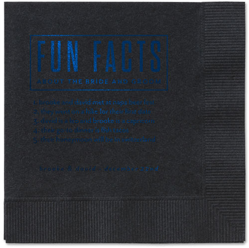 Cherished Chapters Napkins, Blue, Black, Midnight
