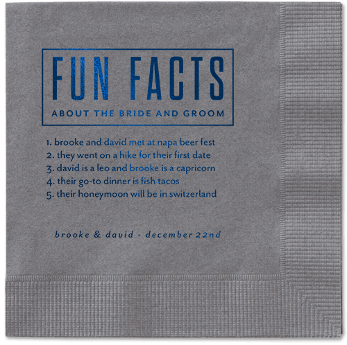 Cherished Chapters Napkins, Blue, Pewter, Midnight