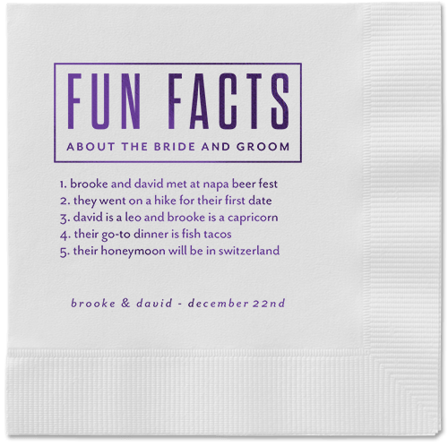 Cherished Chapters Napkins, Purple, Blush, Purple