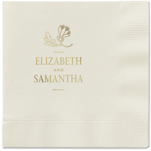 Newlywed Nouveau Napkin, Yellow, Ecru