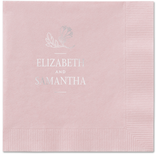 Newlywed Nouveau Napkin, Grey, Blush