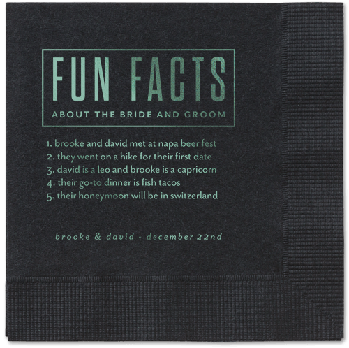 Cherished Chapters Napkins, Green, Black, Sage