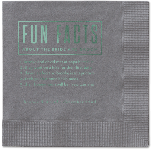 Cherished Chapters Napkins, Green, Pewter, Sage