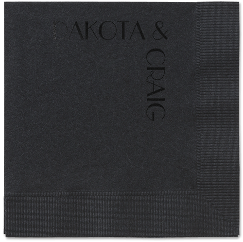 Enchanted Event Napkin, Black, Black, black