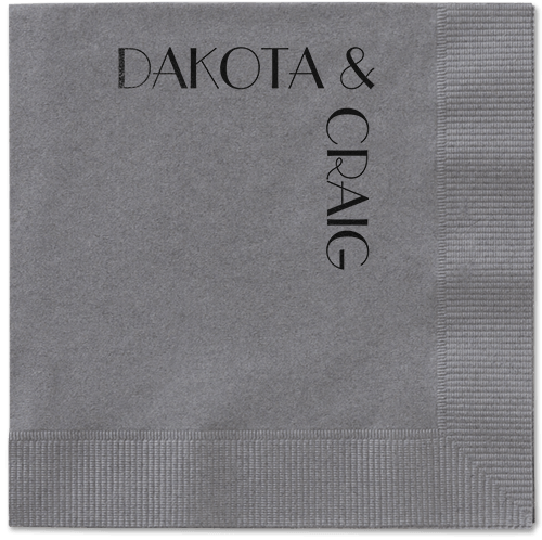 Enchanted Event Napkin, Black, Pewter, black