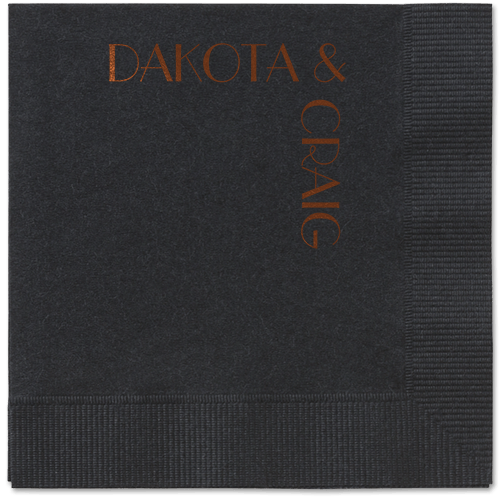 Enchanted Event Napkin, Brown, Black, mocha