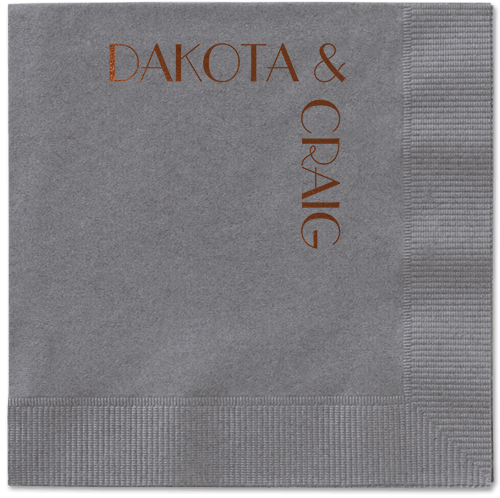 Enchanted Event Napkin, Brown, Pewter