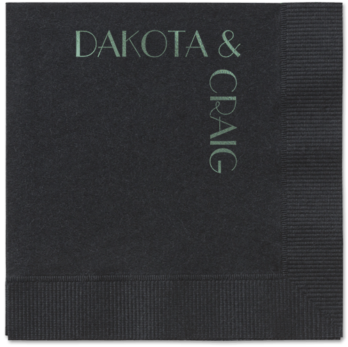 Enchanted Event Napkin, Green, Black