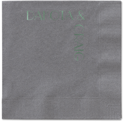 Enchanted Event Napkin, Green, Pewter