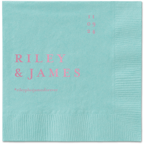 Weathered Wash Napkin, Pink, Aqua, blush