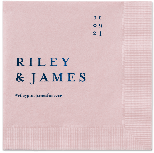 Weathered Wash Napkin, Blue, Blush, midnight