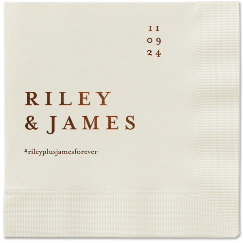 Weathered Wash Napkin, Brown, Ecru