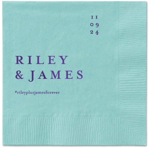 Weathered Wash Napkin, Purple, Aqua
