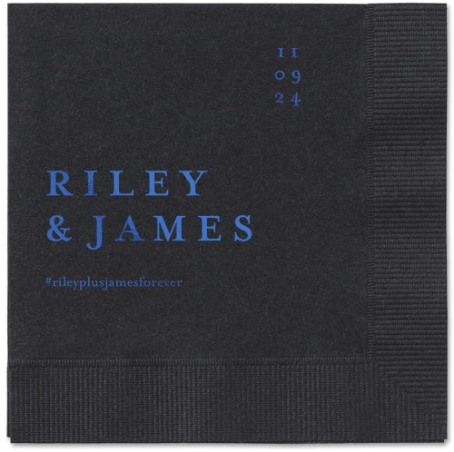 Weathered Wash Napkin, Blue, Black