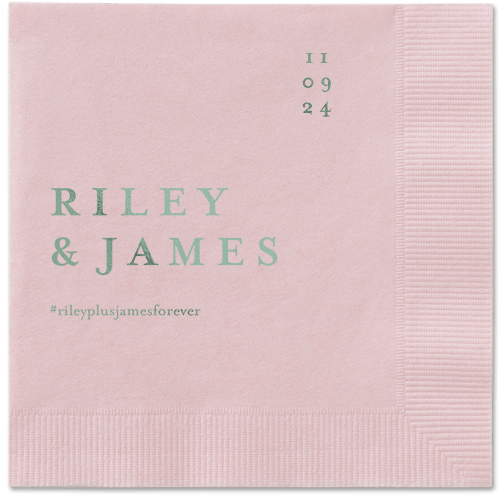 Weathered Wash Napkin, Green, Blush