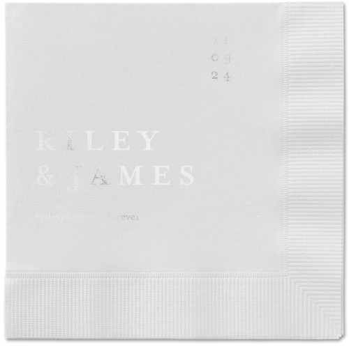 Weathered Wash Napkin, Grey, White