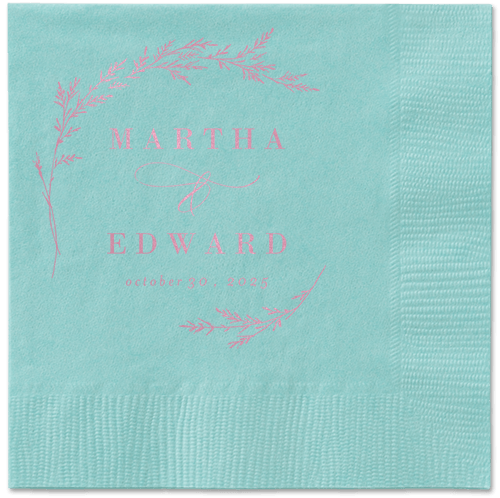 Spectacular Spruce Napkin, Pink, Aqua, blush