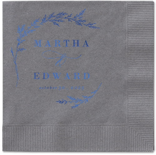Spectacular Spruce Napkin, Blue, Pewter