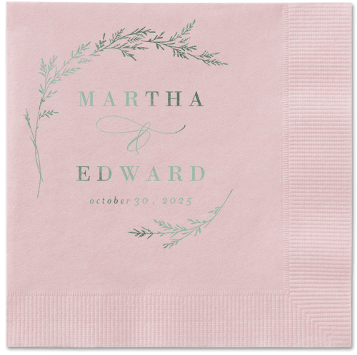 Spectacular Spruce Napkin, Green, Blush