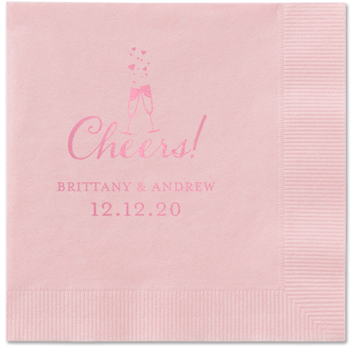 Cherished Cheer Napkins, Pink, Blush, Blush